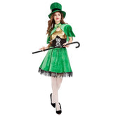 St. Patrick's Day Women Dress Set Cosplay Costume Outfit Halloween Carnival Suit